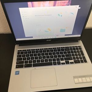Gray Acer Chromebook laptop.